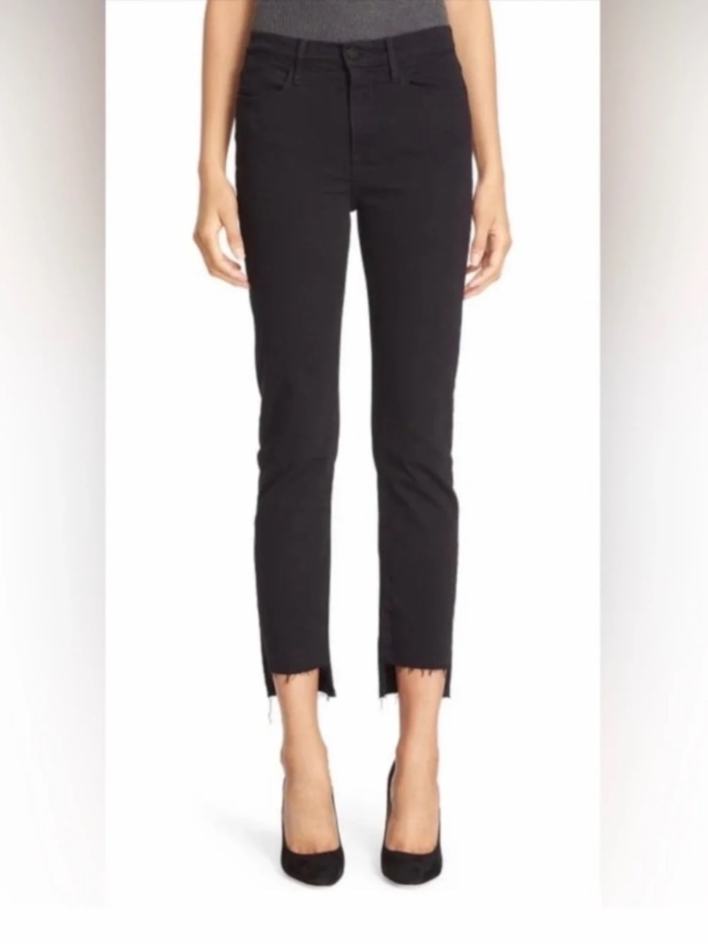 FRAME DENIM Film Noir Le High Straight Raw Stagger Jeans - size 26
